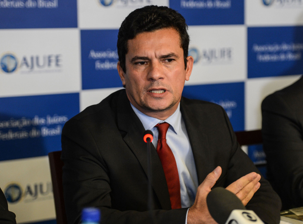 Brasília- DF- Brasil- 07/04/2015- O juiz federal Sérgio Moro participa de apresentação de um conjunto de medidas contra a impunidade e pela efetividade da Justiça, na sede Associação dos Juízes Federais do Brasil (Fabio Rodrigues Pozzebom/Agência Brasil)