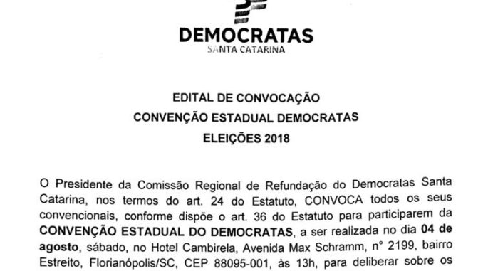Convite Convencao DEMSC